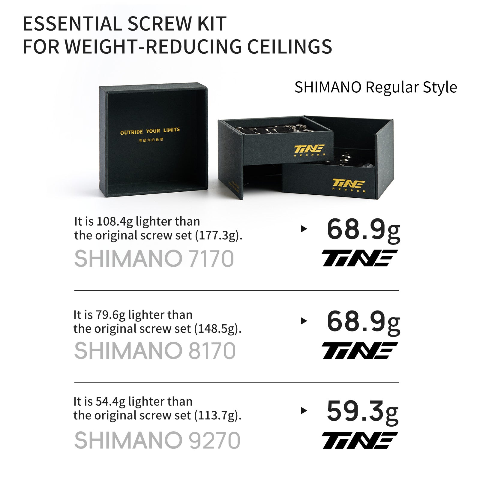 SHIMANO-Compatible Complete Bicycle Screw & Bolt Kit, Aurora Multicolor