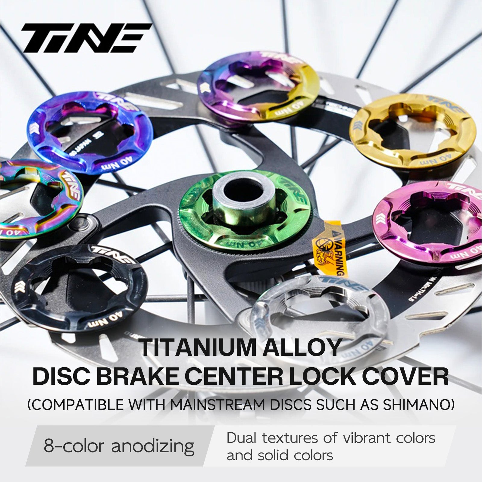 Center-Lock Disc Brake Lock-Ring Cap, Aurora Multicolor