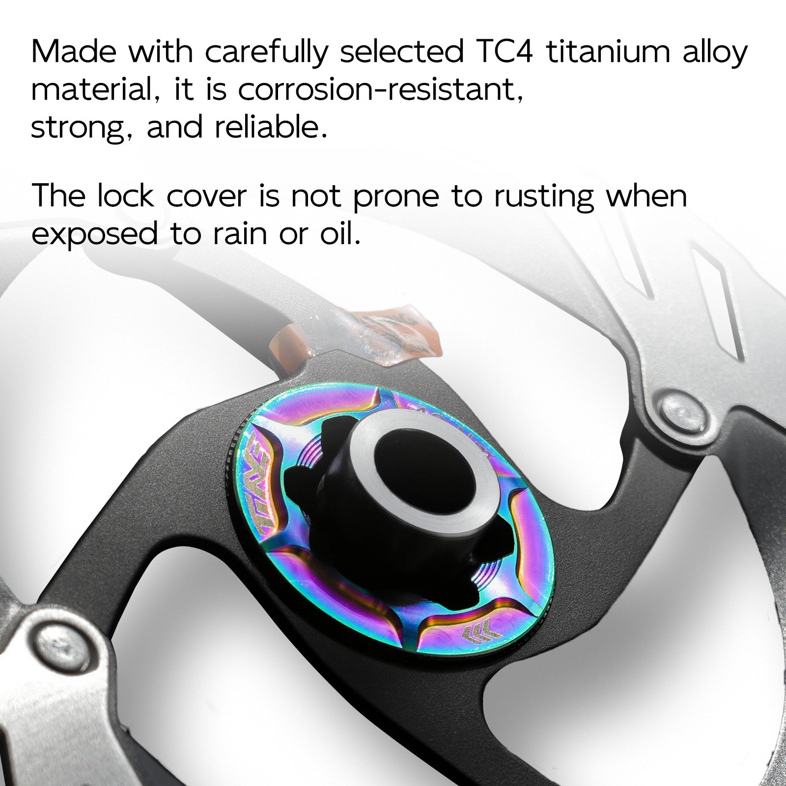 Center-Lock Disc Brake Lock-Ring Cap, Aurora Multicolor