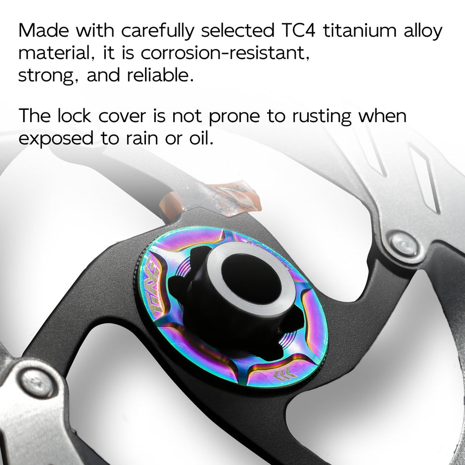 Center-Lock Disc Brake Lock-Ring Cap, Aurora Multicolor