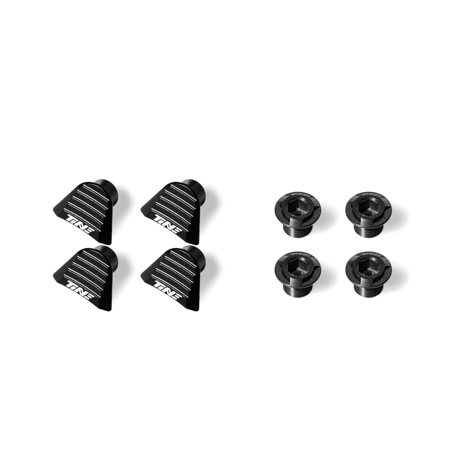 Titanium Disc Rotor Mounting Hardware for SRM Crank - Black “DISC NAIL” Combination Set