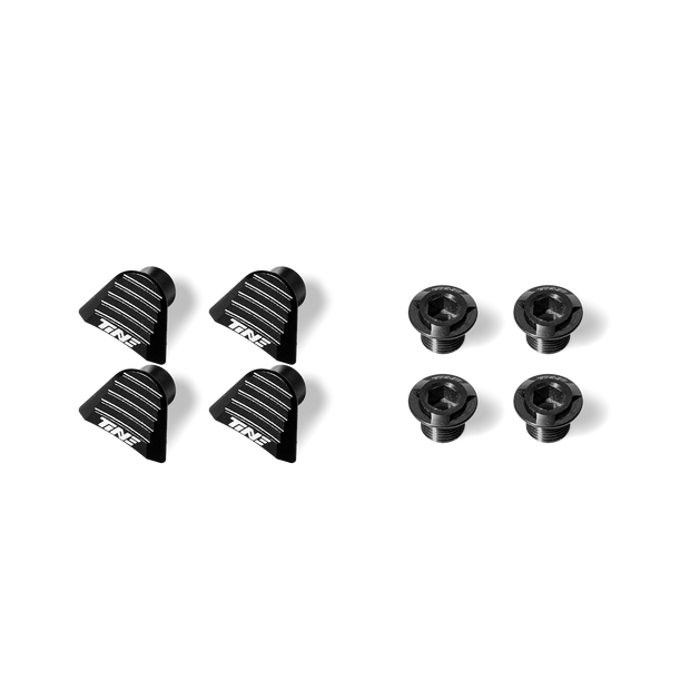 Titanium Disc Rotor Mounting Hardware for SRM Crank - Black “DISC NAIL” Combination Set