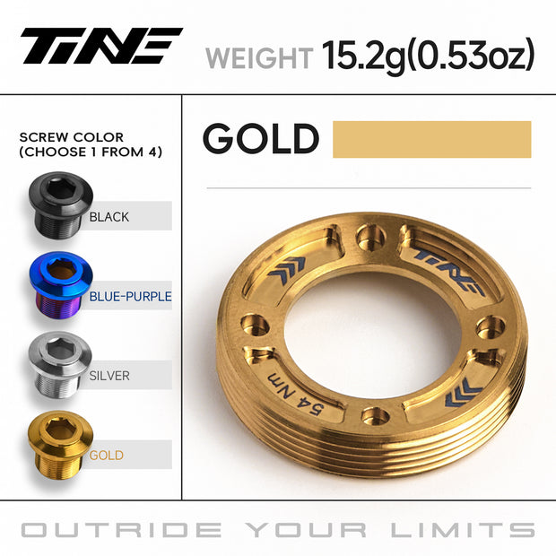 Titanium Road Bike Crank Cover and Bolt Kit compatible with SRAM Series Crank-systems