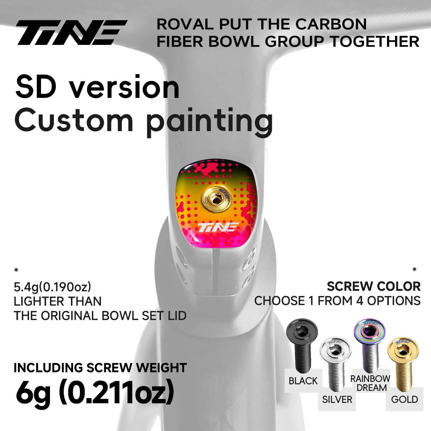 Carbon Headset Top Cover compatible with S-WORKS Roval Rapide, 8 Styles Option