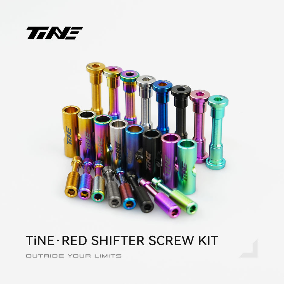TiNE Titanium Shifter Bolt Kit for SRAM RED - colorful titanium bolt assortment