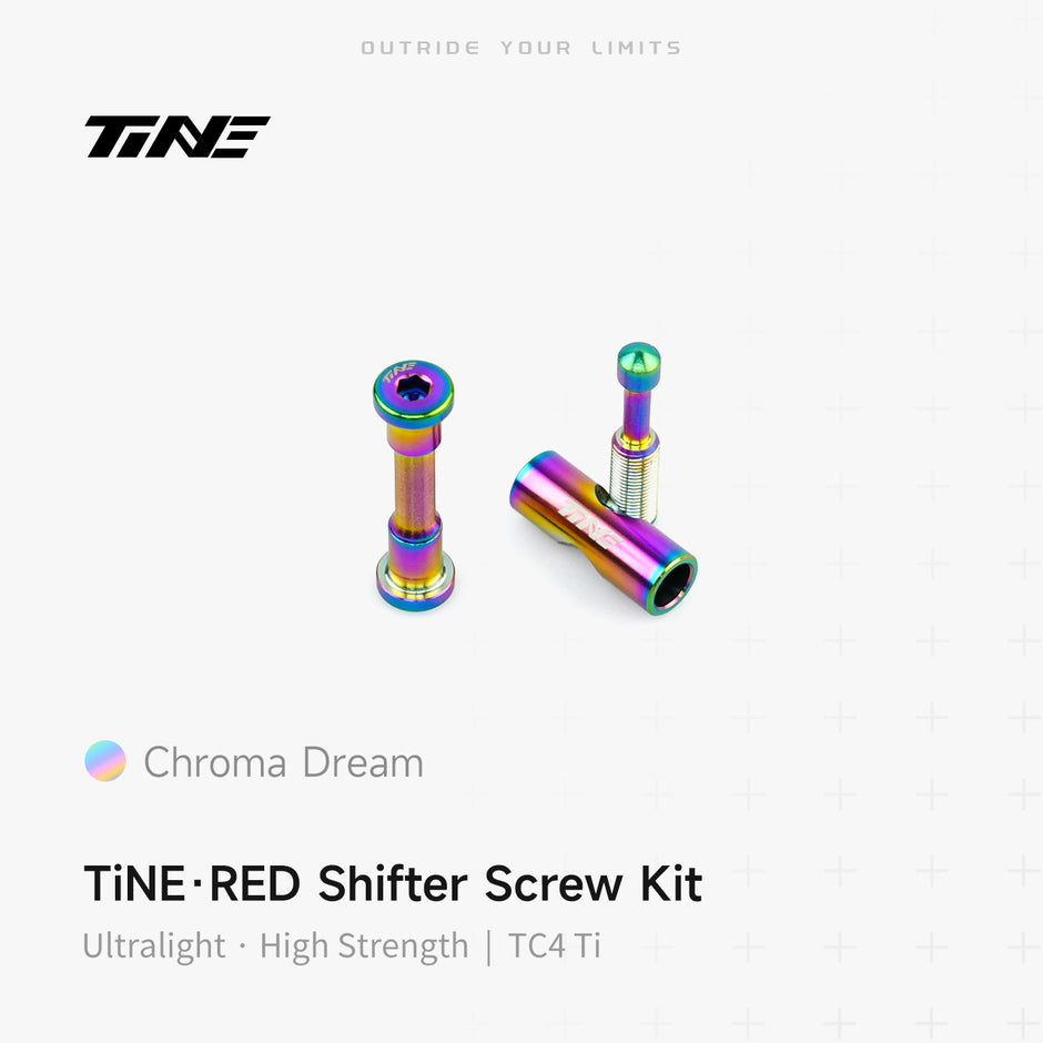 TiNE titanium shifter bolt kit for SRAM RED road bike shifters - Chroma Dream