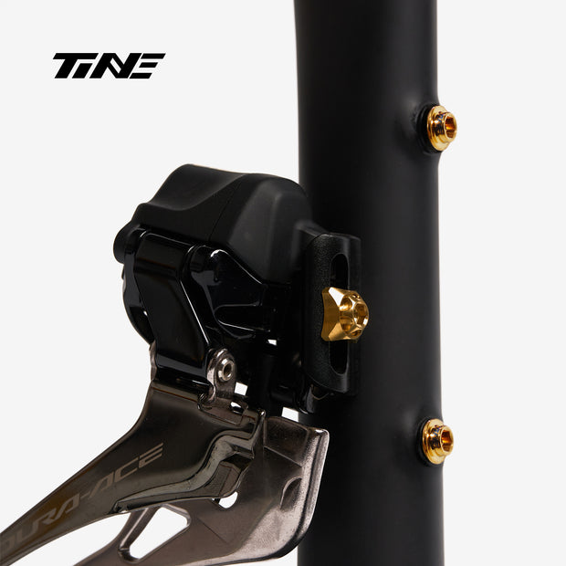 Bike derailleur with gold TINE