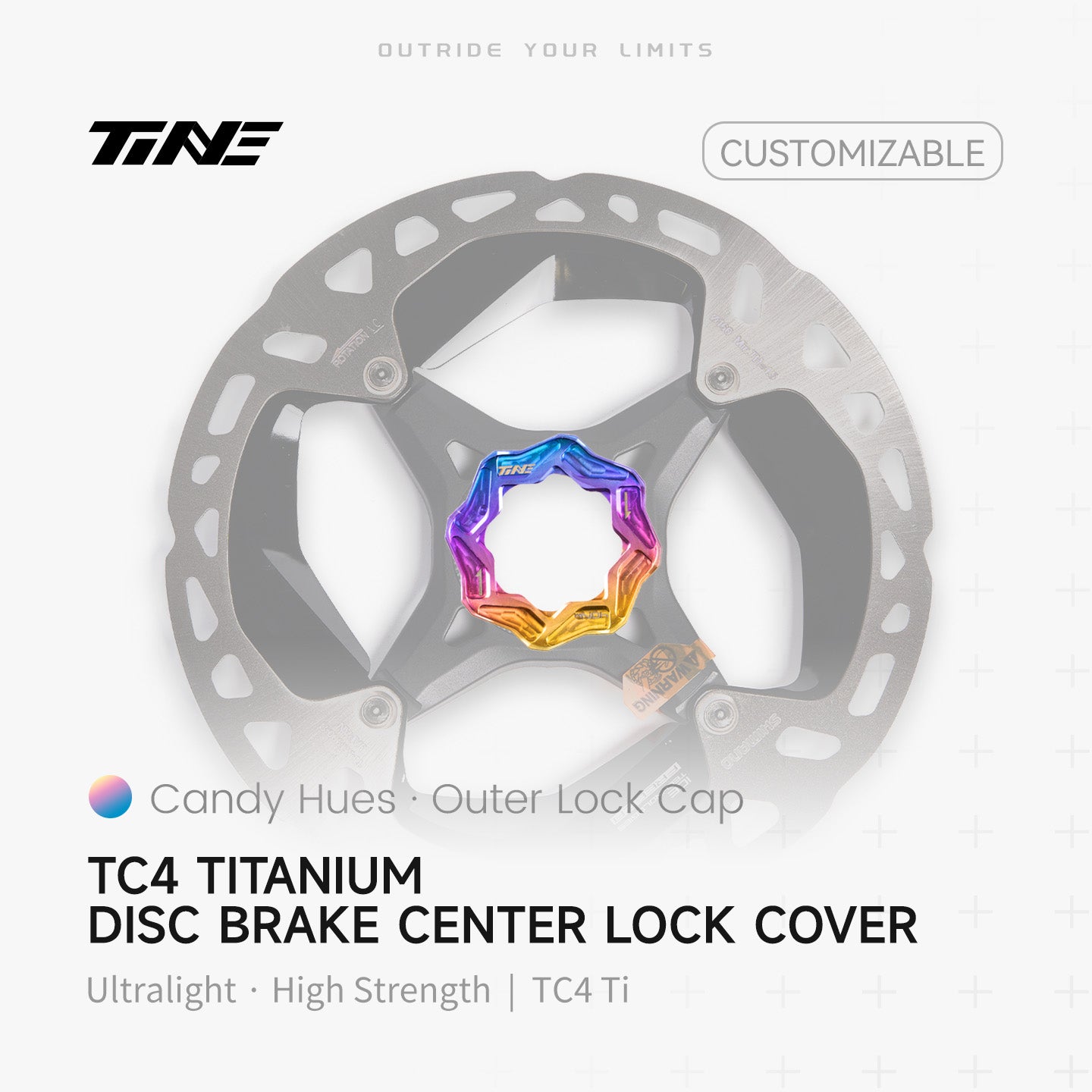 Brake disc external lock cover|Titanium roadbike center lock hubcap cover