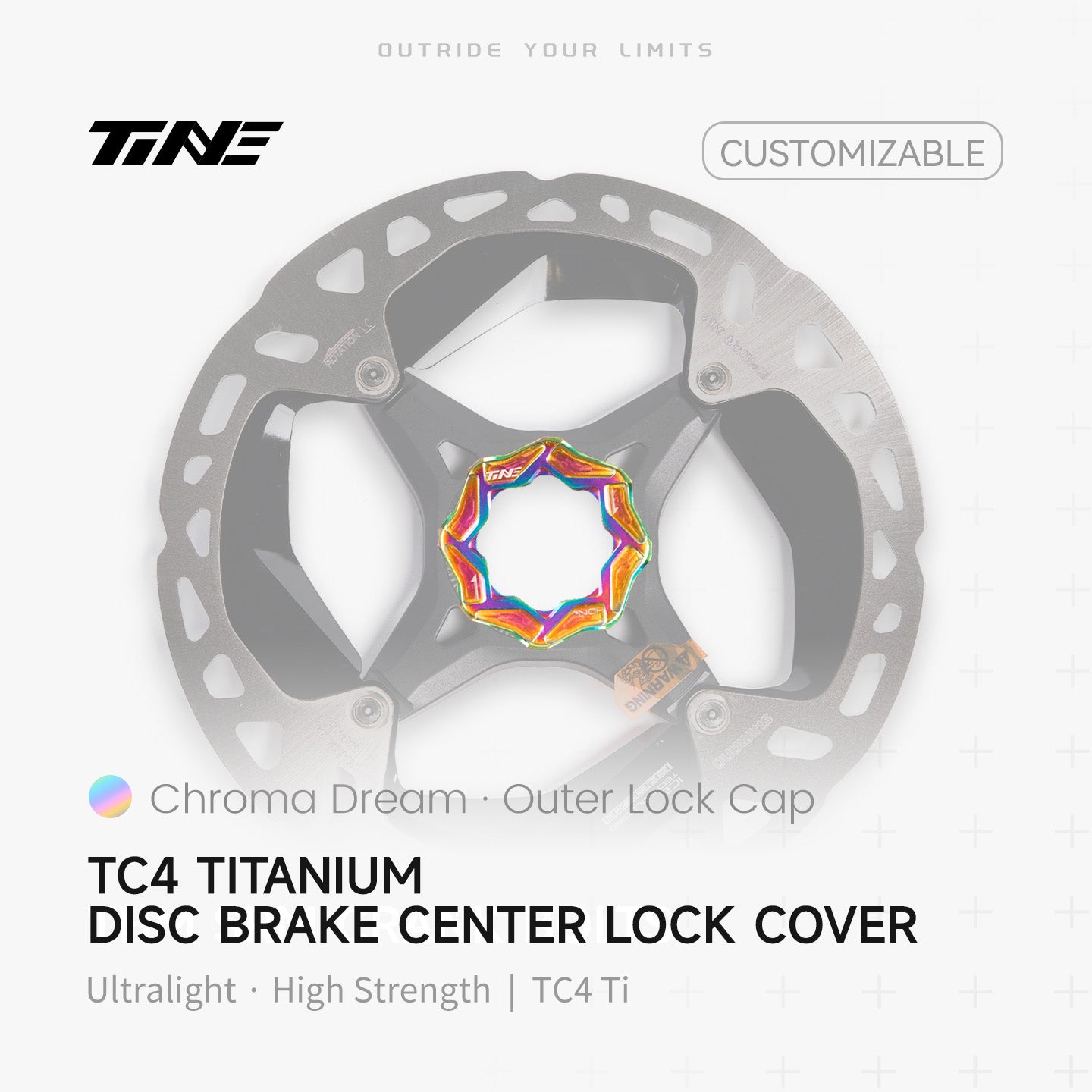 Brake disc external lock cover|Titanium roadbike center lock hubcap cover