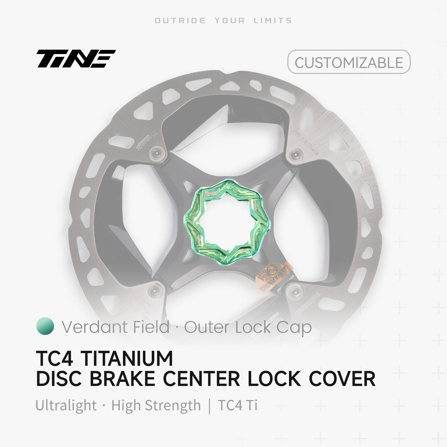 Brake disc external lock cover|Titanium roadbike center lock hubcap cover