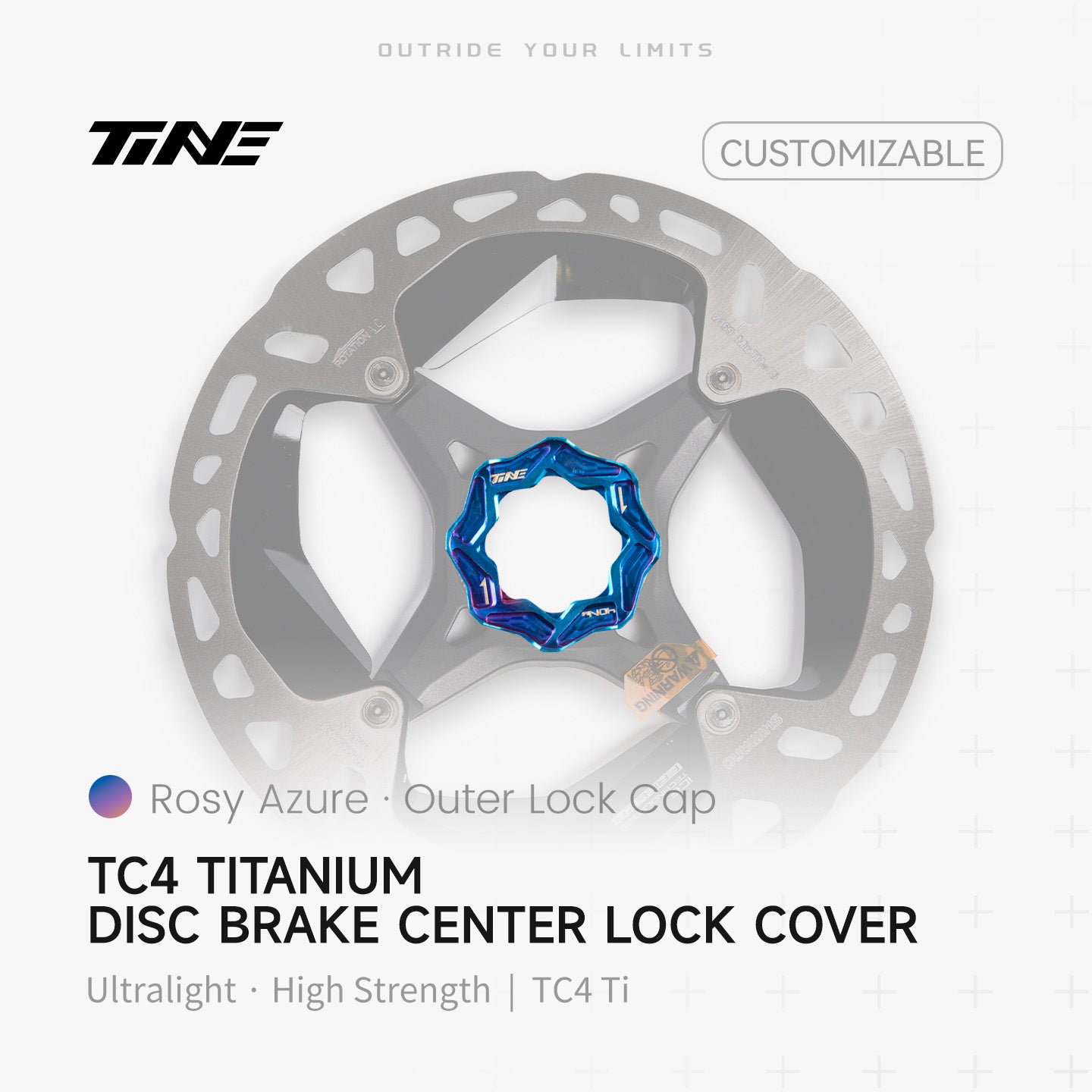 Brake disc external lock cover|Titanium roadbike center lock hubcap cover