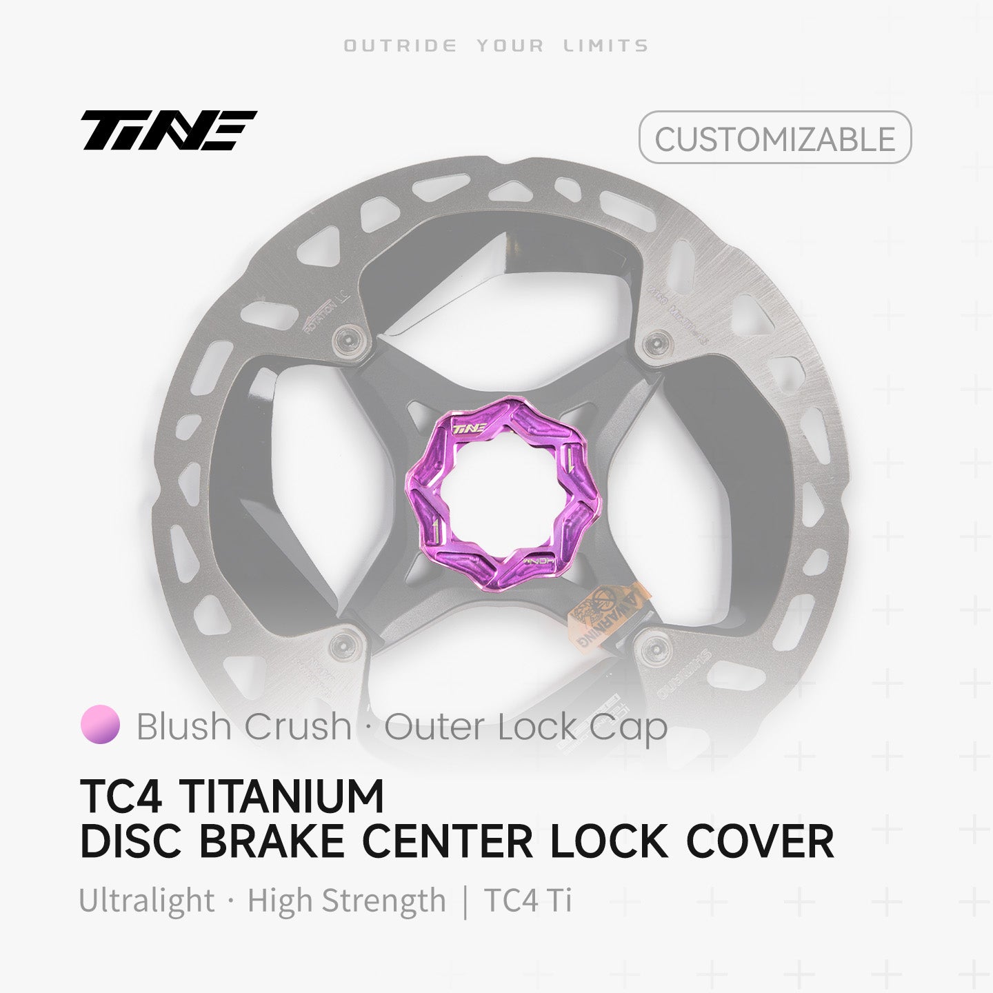 Brake disc external lock cover|Titanium roadbike center lock hubcap cover
