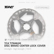 TiNE TECH Argent Shine titanium disc brake center lock cover on disc brake rotor