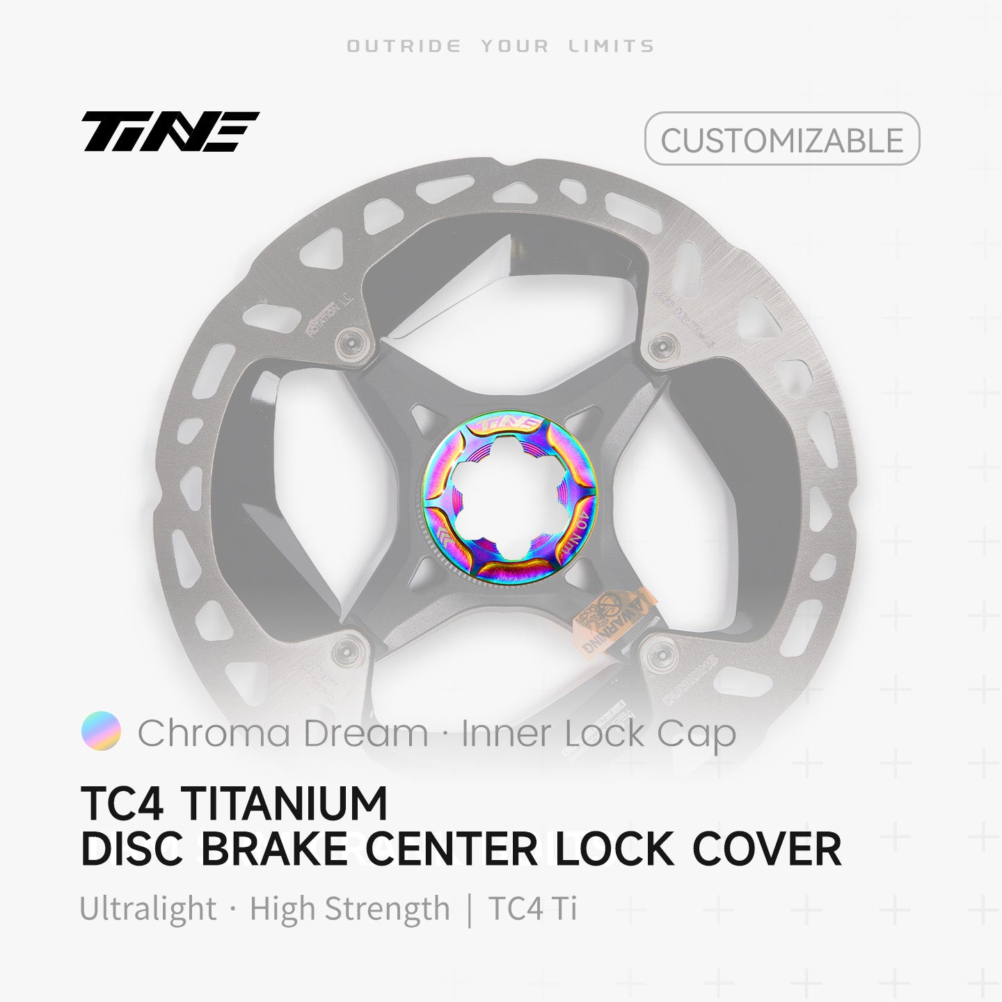 Brake disc inner lock cover|Titanium roadbike center lock hubcap cover