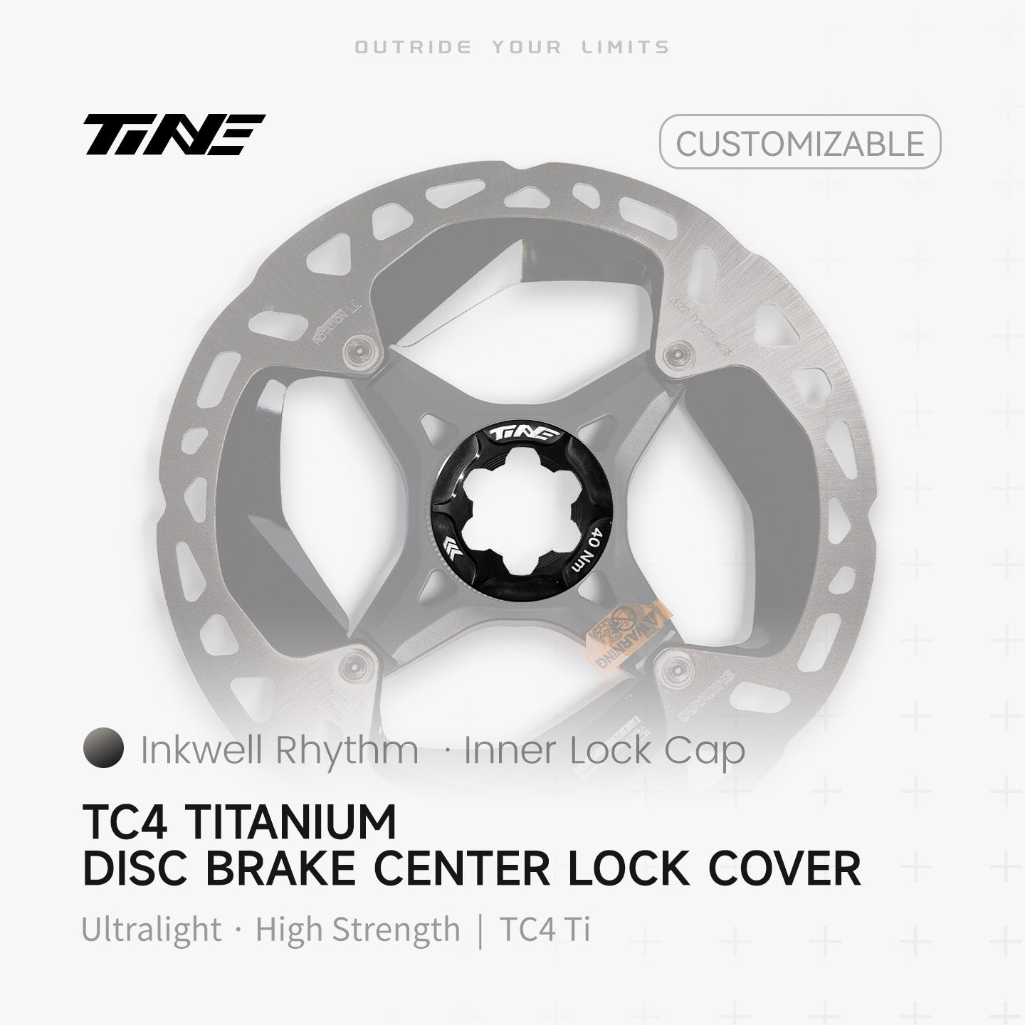 Brake disc inner lock cover|Titanium roadbike center lock hubcap cover