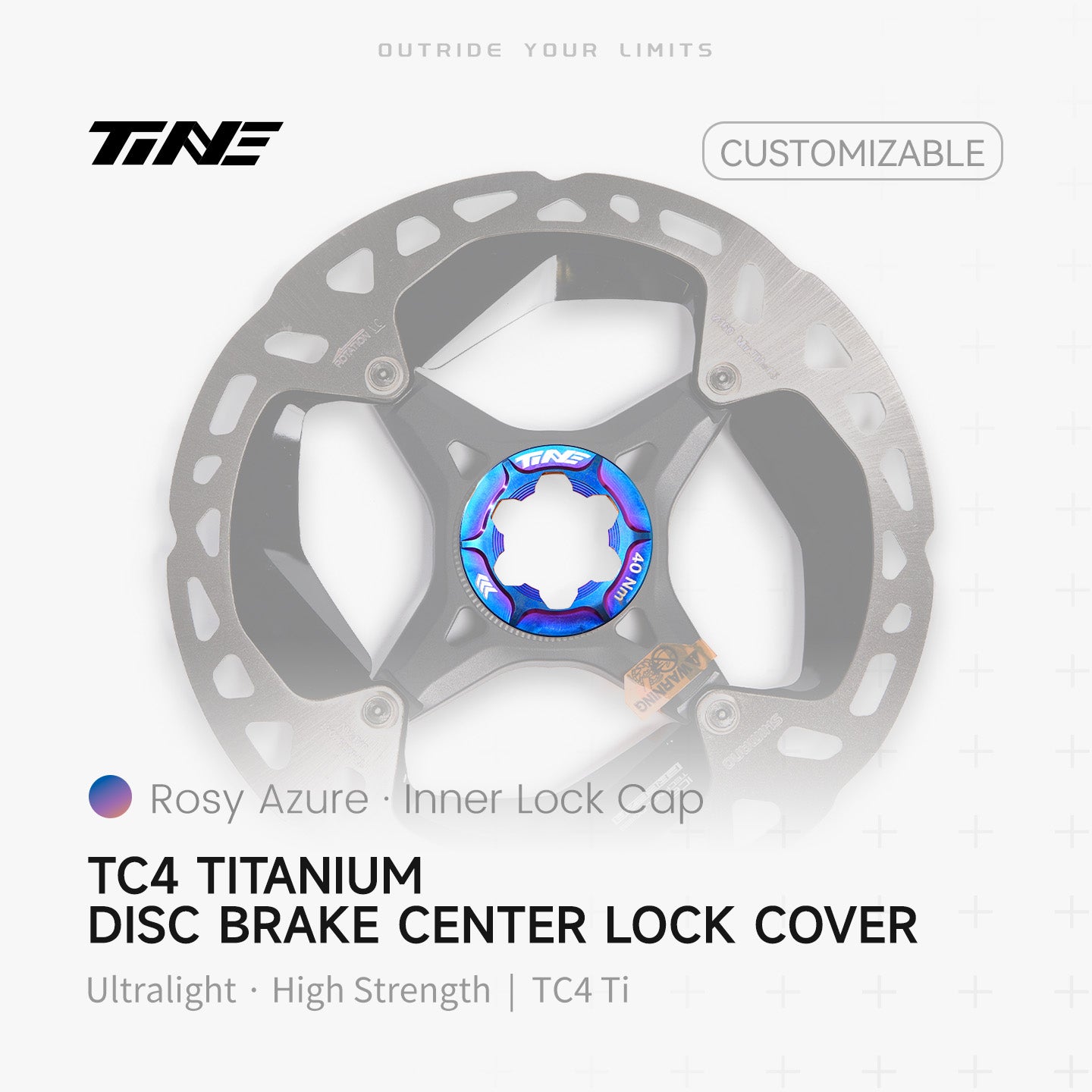 Brake disc inner lock cover|Titanium roadbike center lock hubcap cover