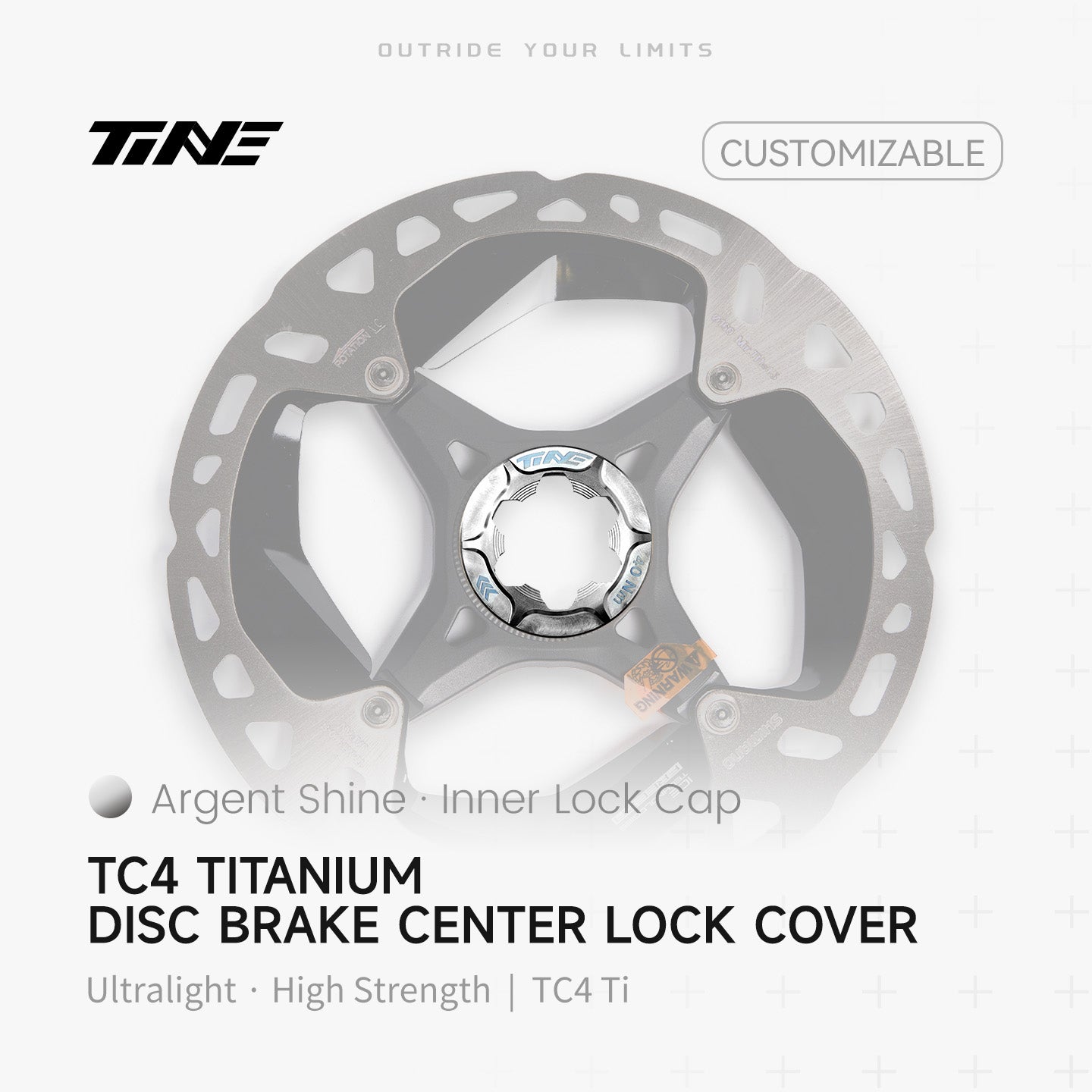 Brake disc inner lock cover|Titanium roadbike center lock hubcap cover