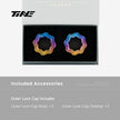 TiNE TECH pair of titanium roadbike center lock hubcap covers in branded box