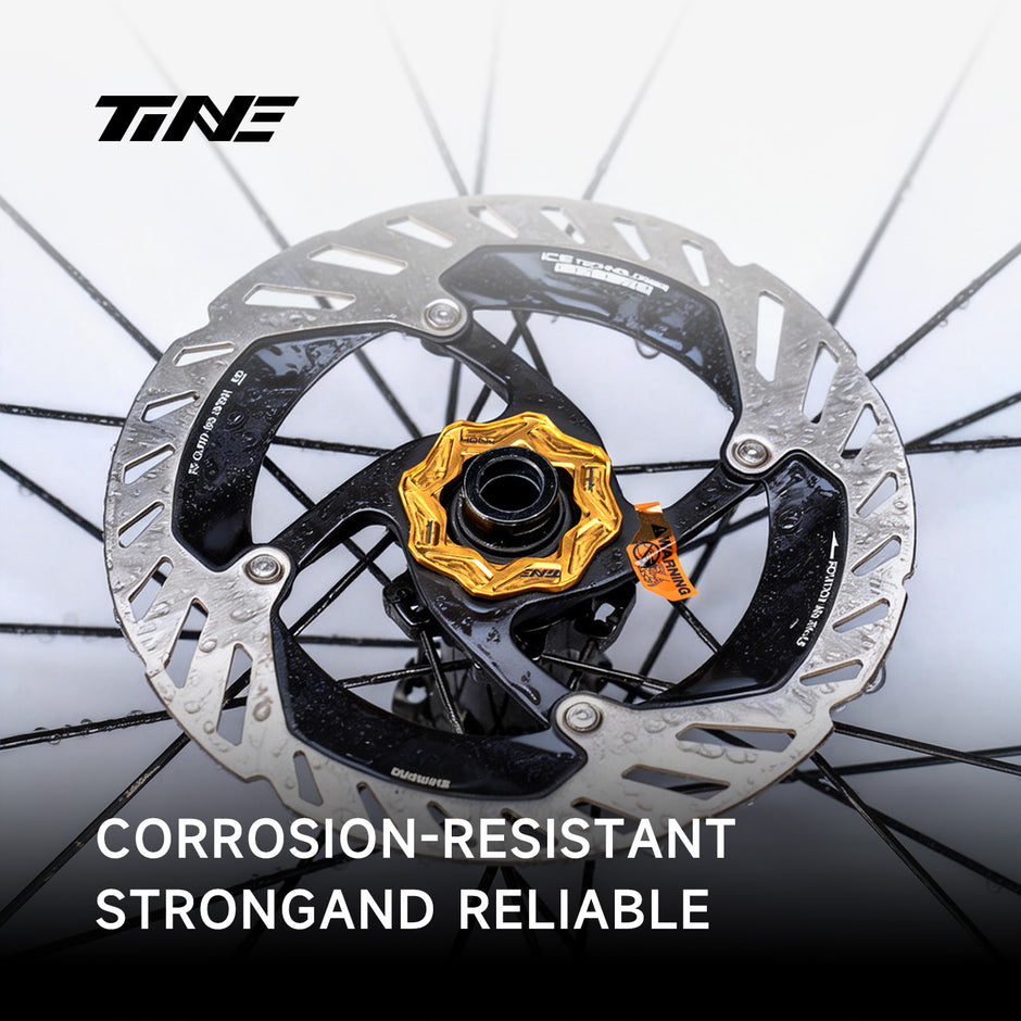 Brake disc external lock cover Titanium bike center lock hubcap cover – TiNE TECH