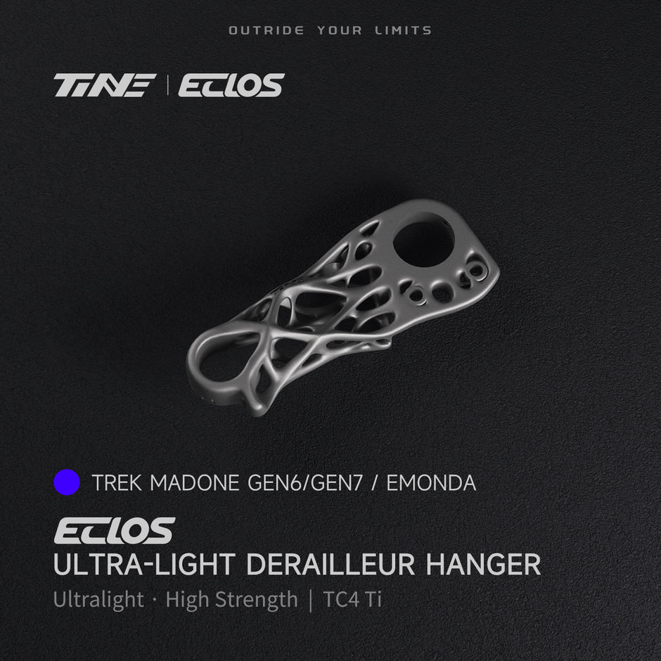 Silver titanium derailleur hanger with lattice design for Trek Madone Gen6/Gen7 Emonda
