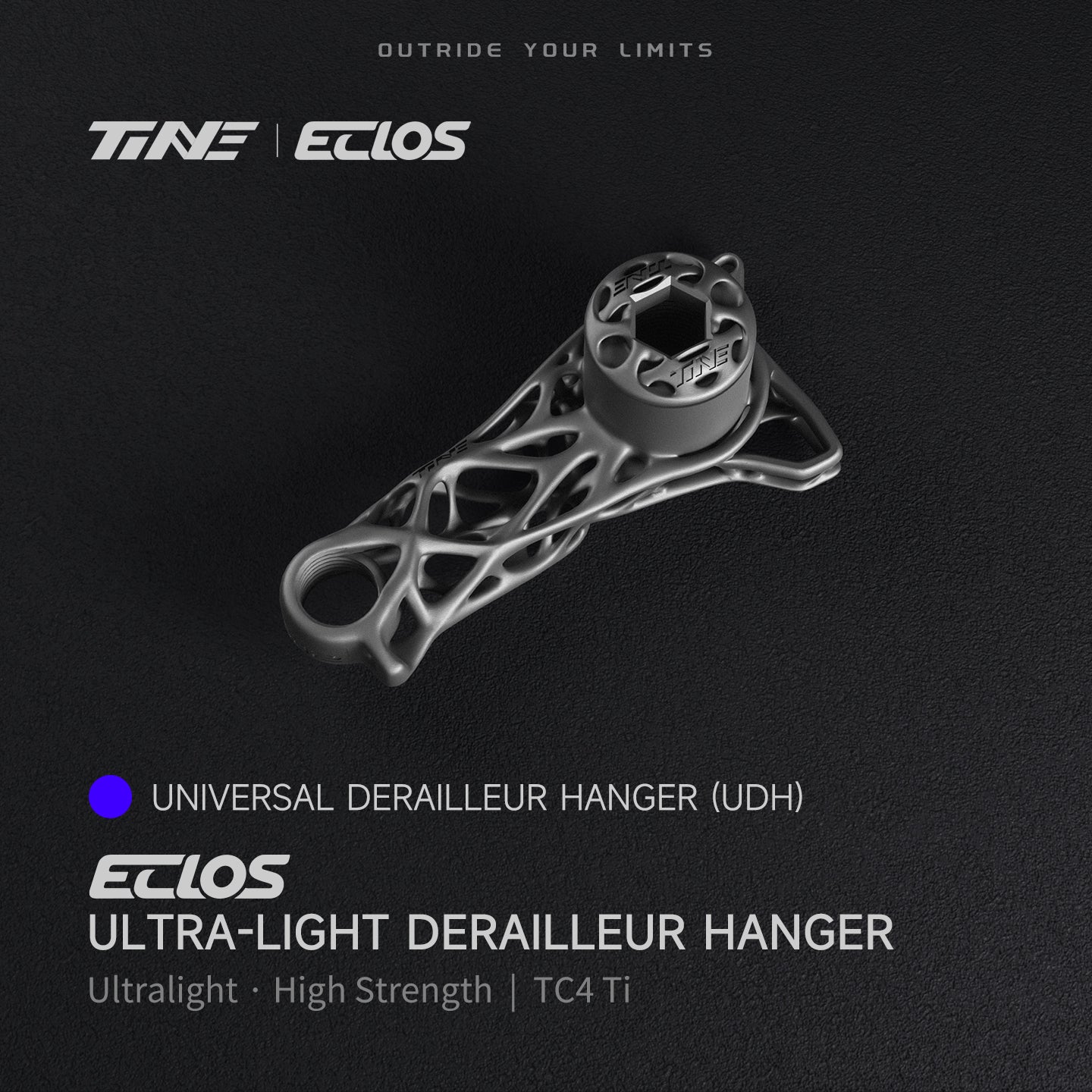 TiNE TECH ultra-light titanium derailleur hanger (UDH)