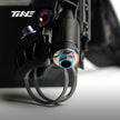 TiNE colorful titanium screw attached to Shimano hydraulic component