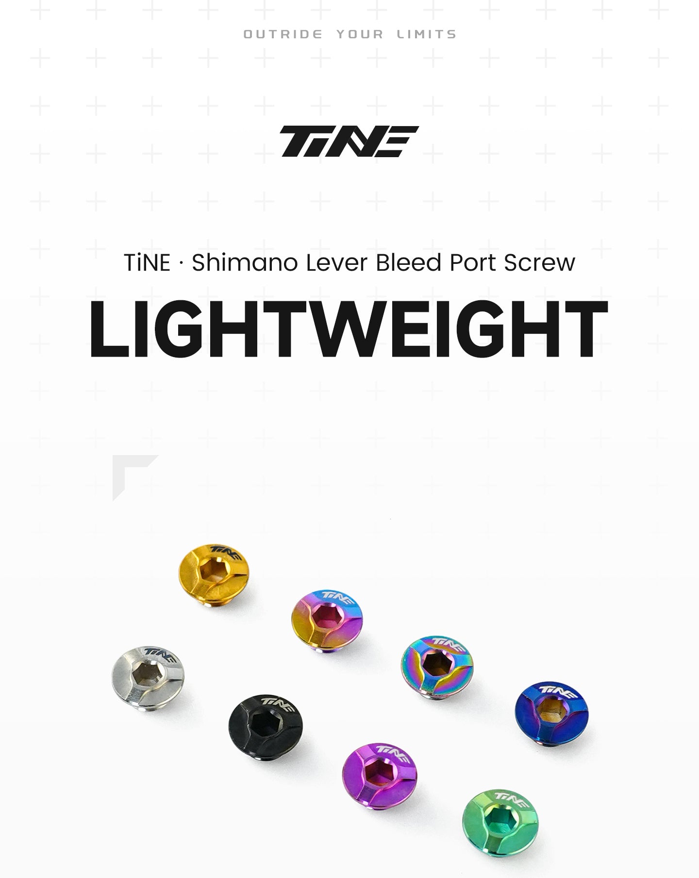 TiNE Shimano lever bleed port screw - colorful titanium ultra-light parts