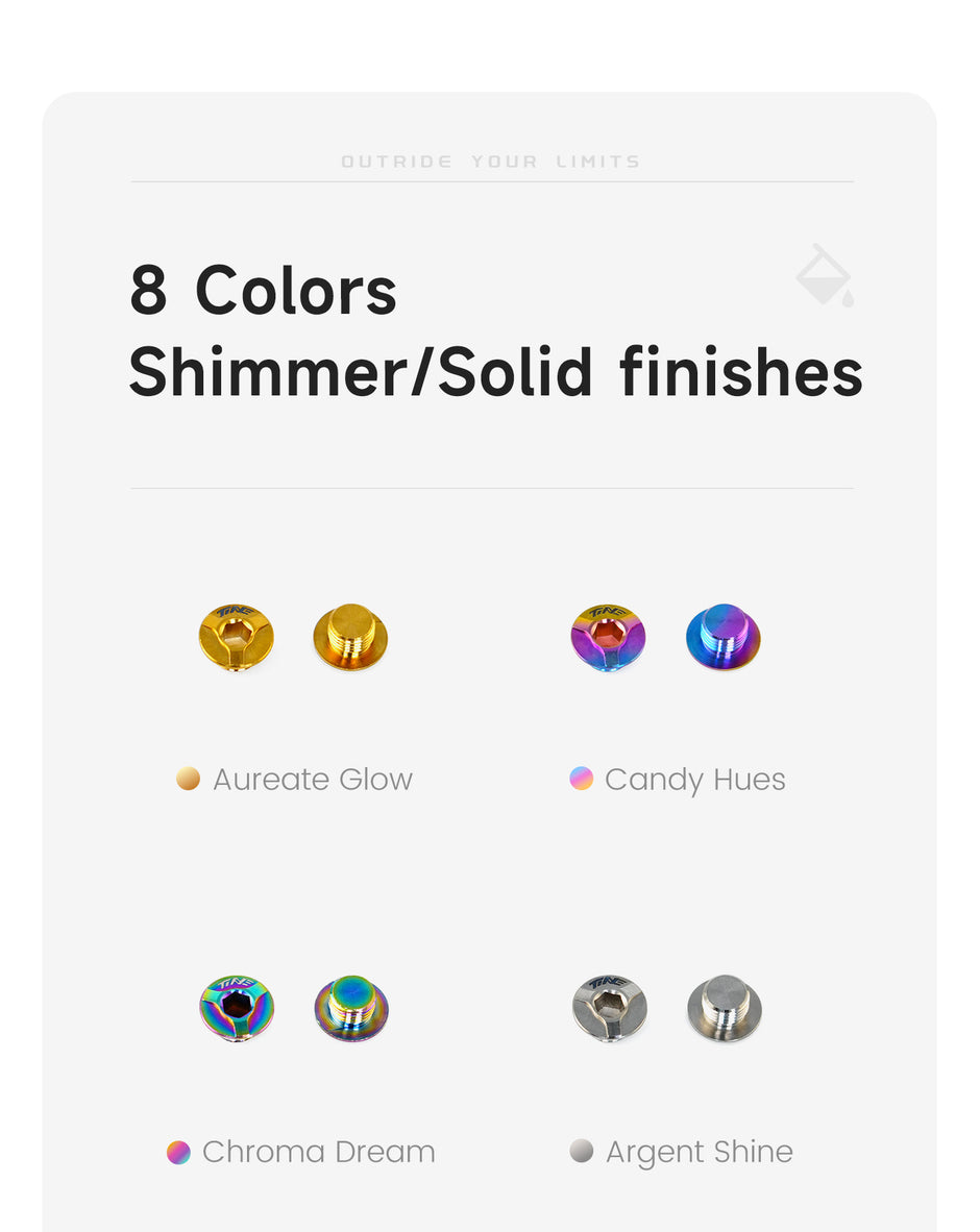 TiNE Shimano lever bleed port screw - 8 color options: Aureate Glow/Candy Hues/Chroma Dream/Argent Shine