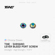 TiNE Shimano lever bleed port screw pair, TC4 Ti ultralight, Chroma Dream, includes O-ring