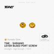 TiNE Tech Shimano lever bleed port screw - Titanium ultra-light, Aureate Glow, includes O-ring