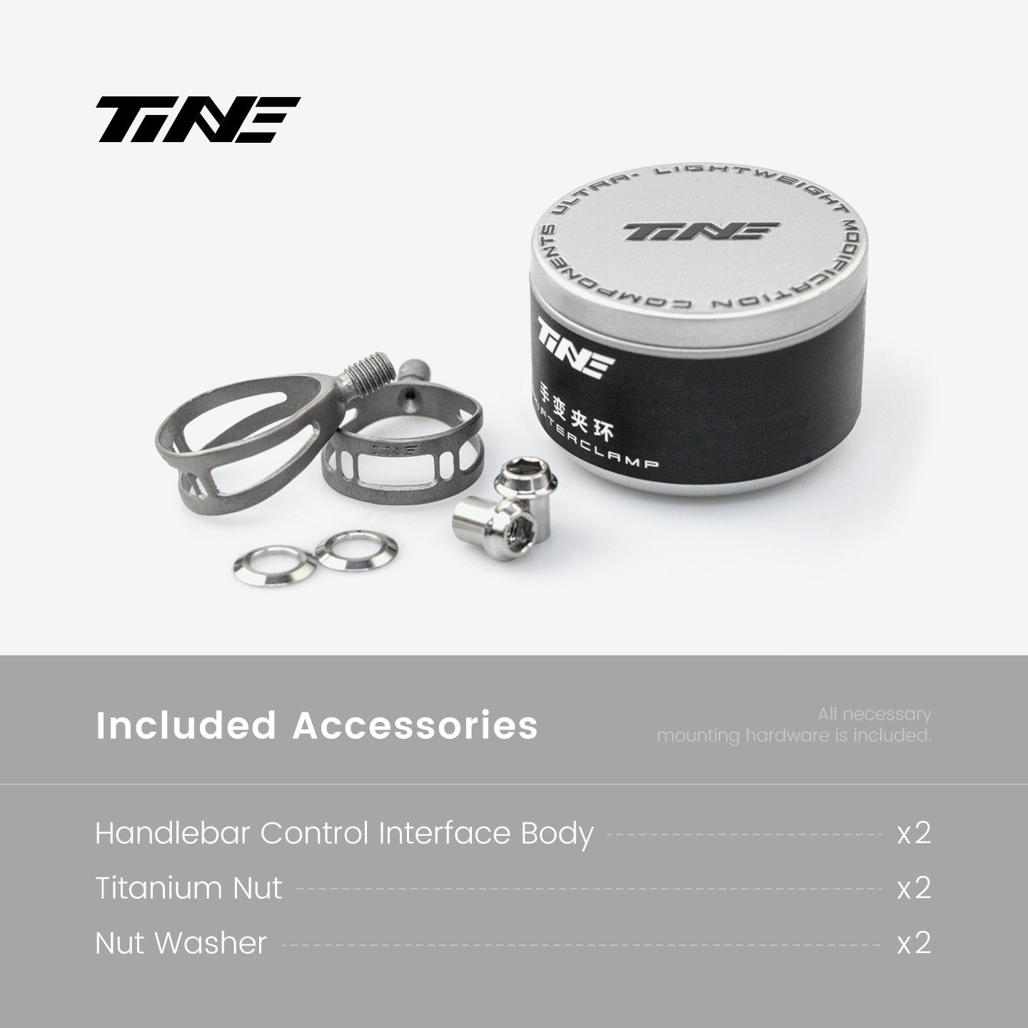 TiNE 3.0g Titanium Road Bicycle Shifter Clamp Ring Band Assembly