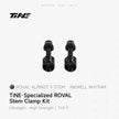 TiNE Specialized Roval Rapide integrated handlebar lock nuts in black titanium, Alpinist II clamp kit