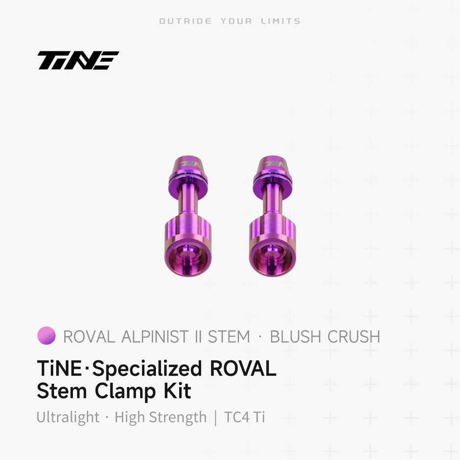 TiNE Specialized Roval Alpinist II stem clamp kit blush crush color, titanium stem bolts set