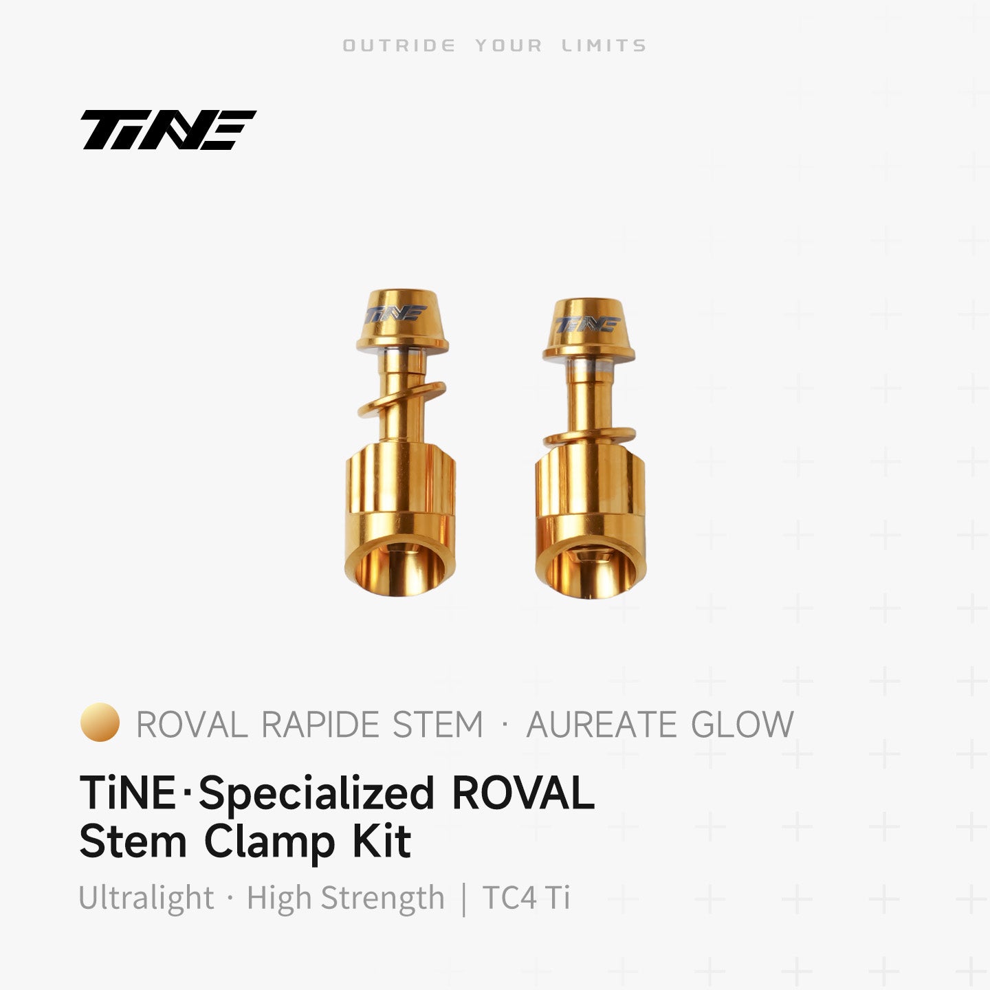 Specialized Roval Rapide integrated handlebar lock nut set - aureate glow high-strength titanium components