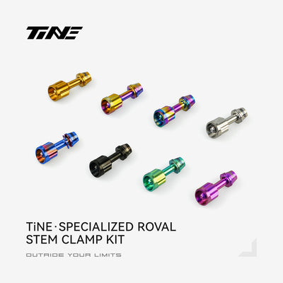 TiNE ROVAL STEM CLAMP KIT with colorful aluminum clamps