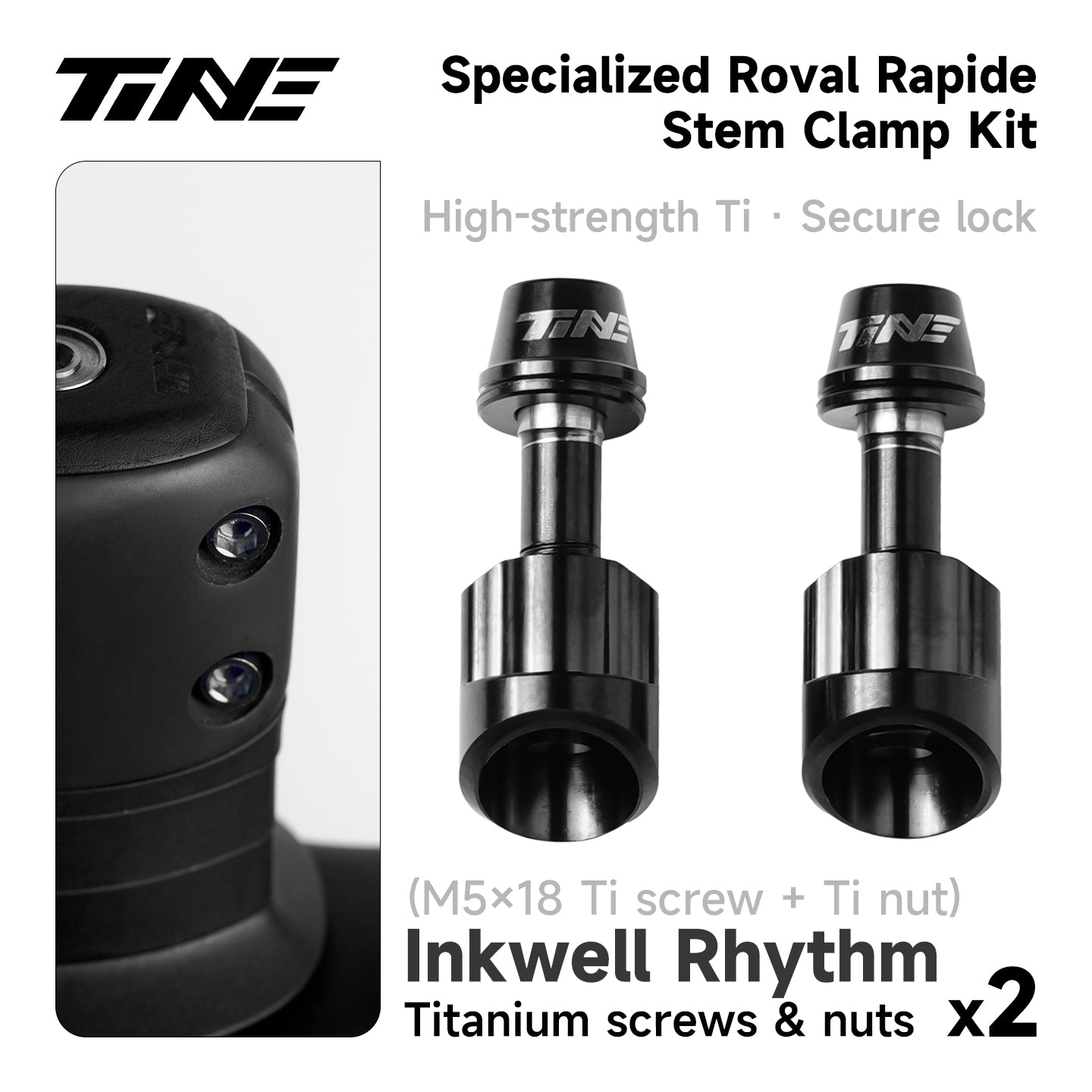 Specialized Roval Rapide Integrated Handlebar lock nut Titanium Stem bolt Set