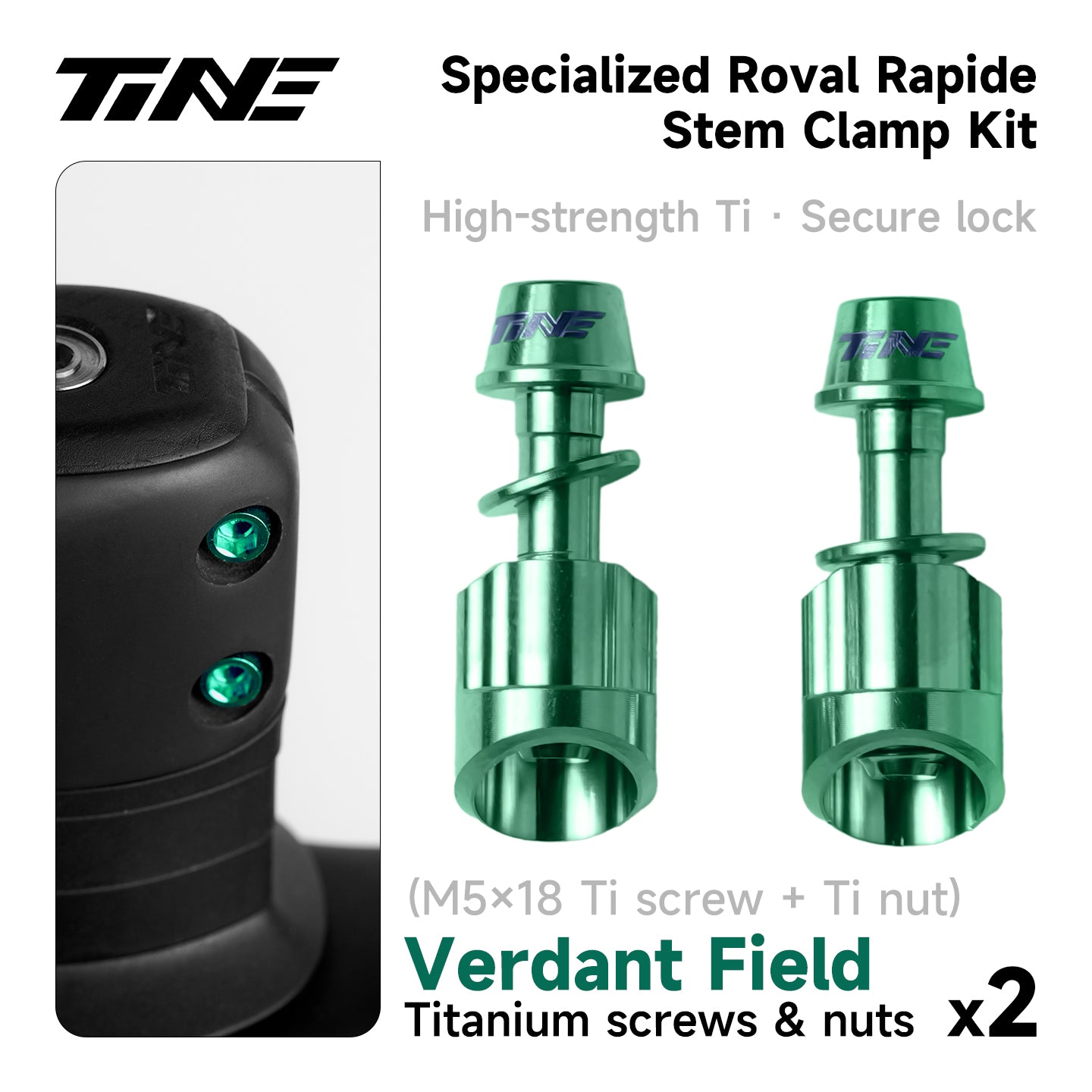 Specialized Roval Rapide Integrated Handlebar lock nut Titanium Stem bolt Set
