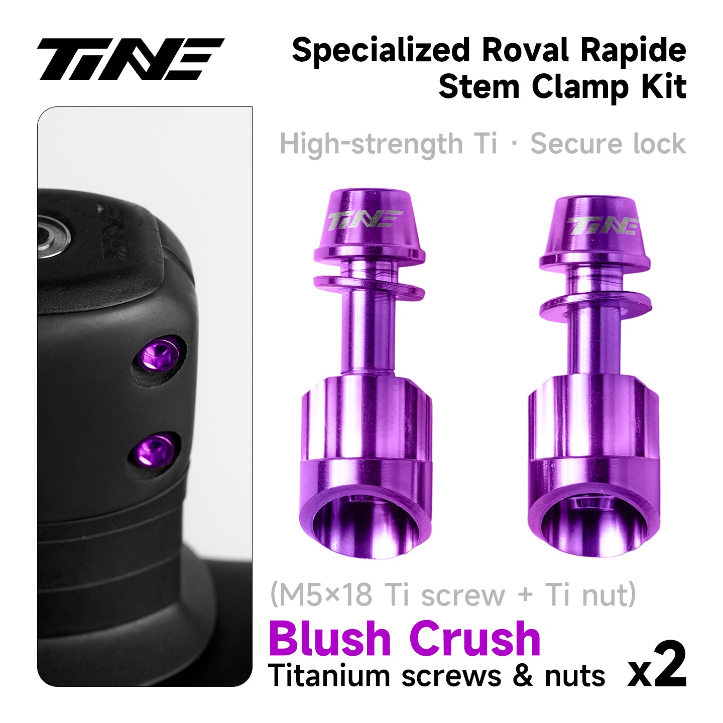Specialized Roval Rapide Integrated Handlebar lock nut Titanium Stem bolt Set