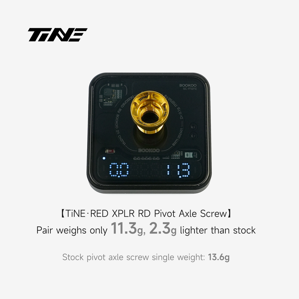 TiNE RED XPLR Titanium Rear Derailleur Pivot Axle Screw
