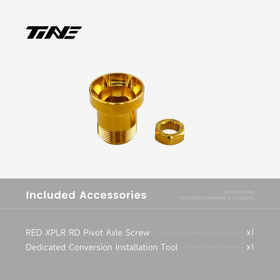 TiNE RED XPLR Titanium Rear Derailleur Pivot Axle Screw