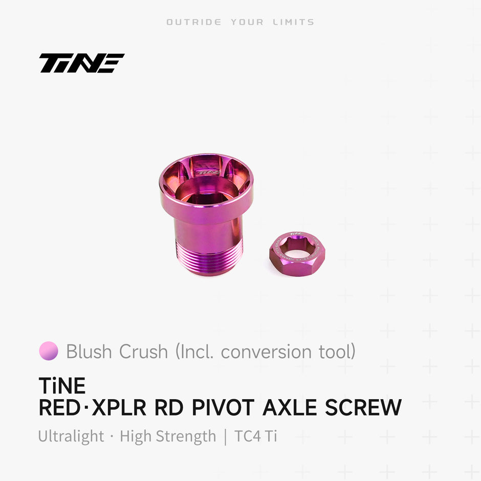 TiNE RED XPLR Titanium Rear Derailleur Pivot Axle Screw