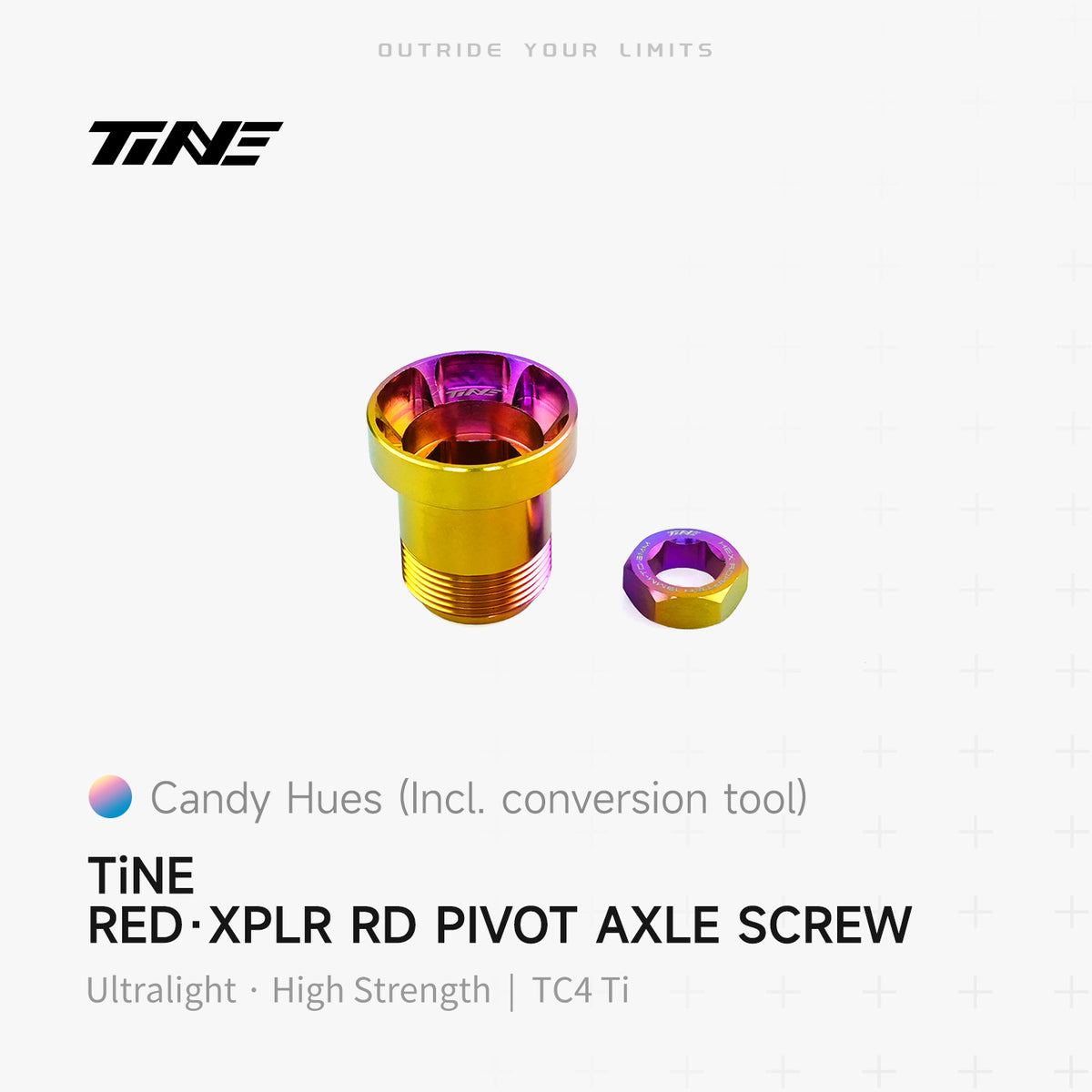 TiNE RED XPLR Titanium Rear Derailleur Pivot Axle Screw