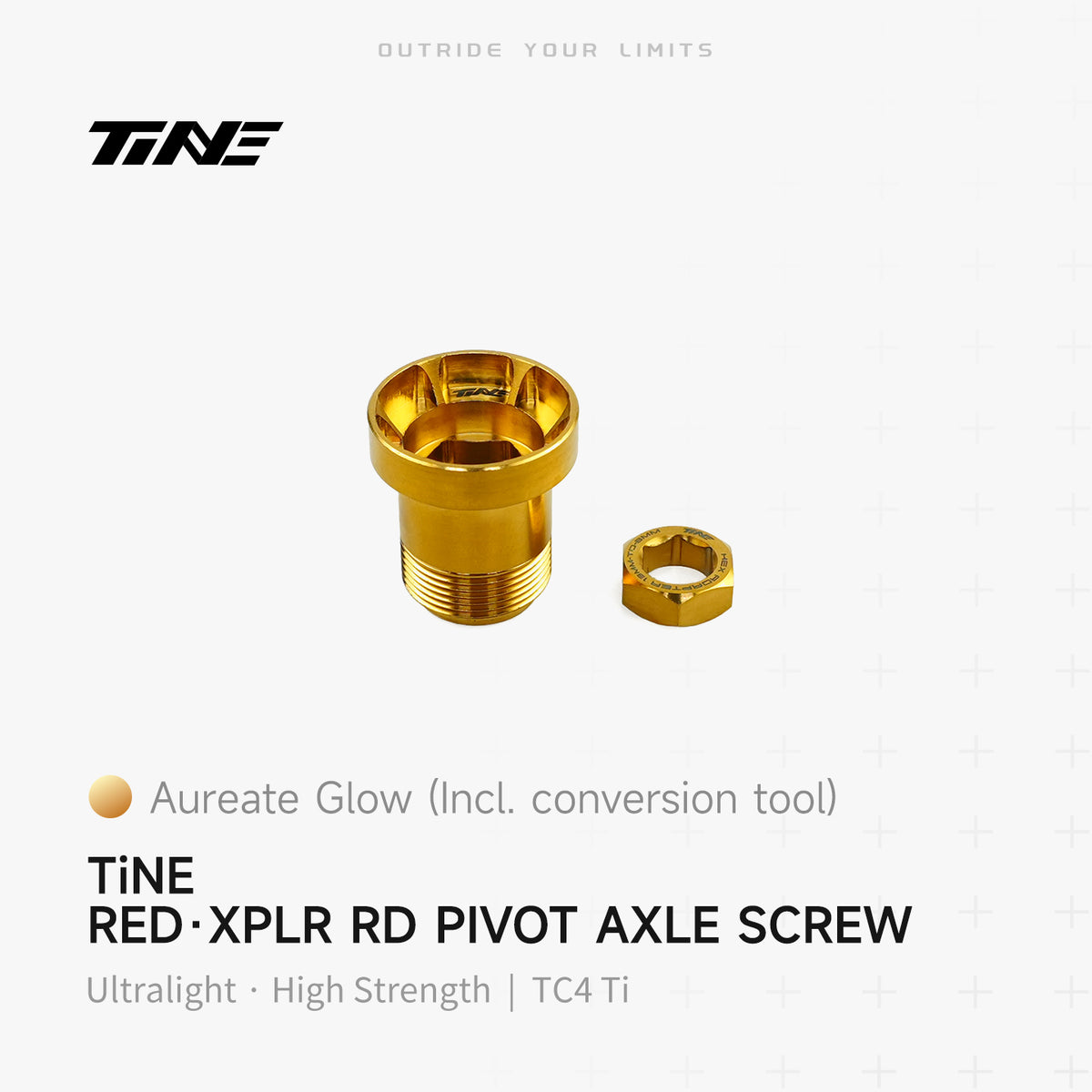 TiNE RED XPLR Titanium Rear Derailleur Pivot Axle Screw