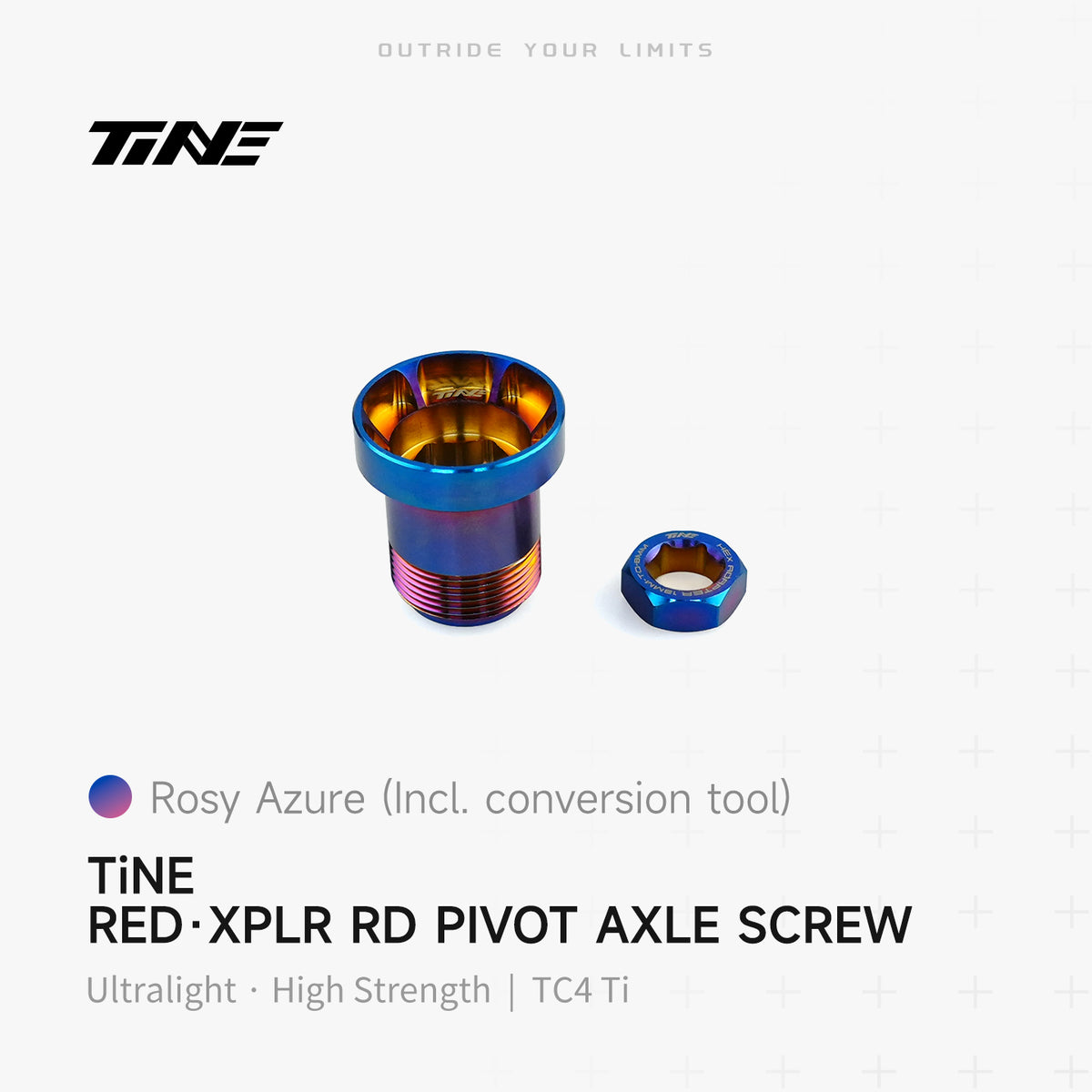 TiNE RED XPLR Titanium Rear Derailleur Pivot Axle Screw