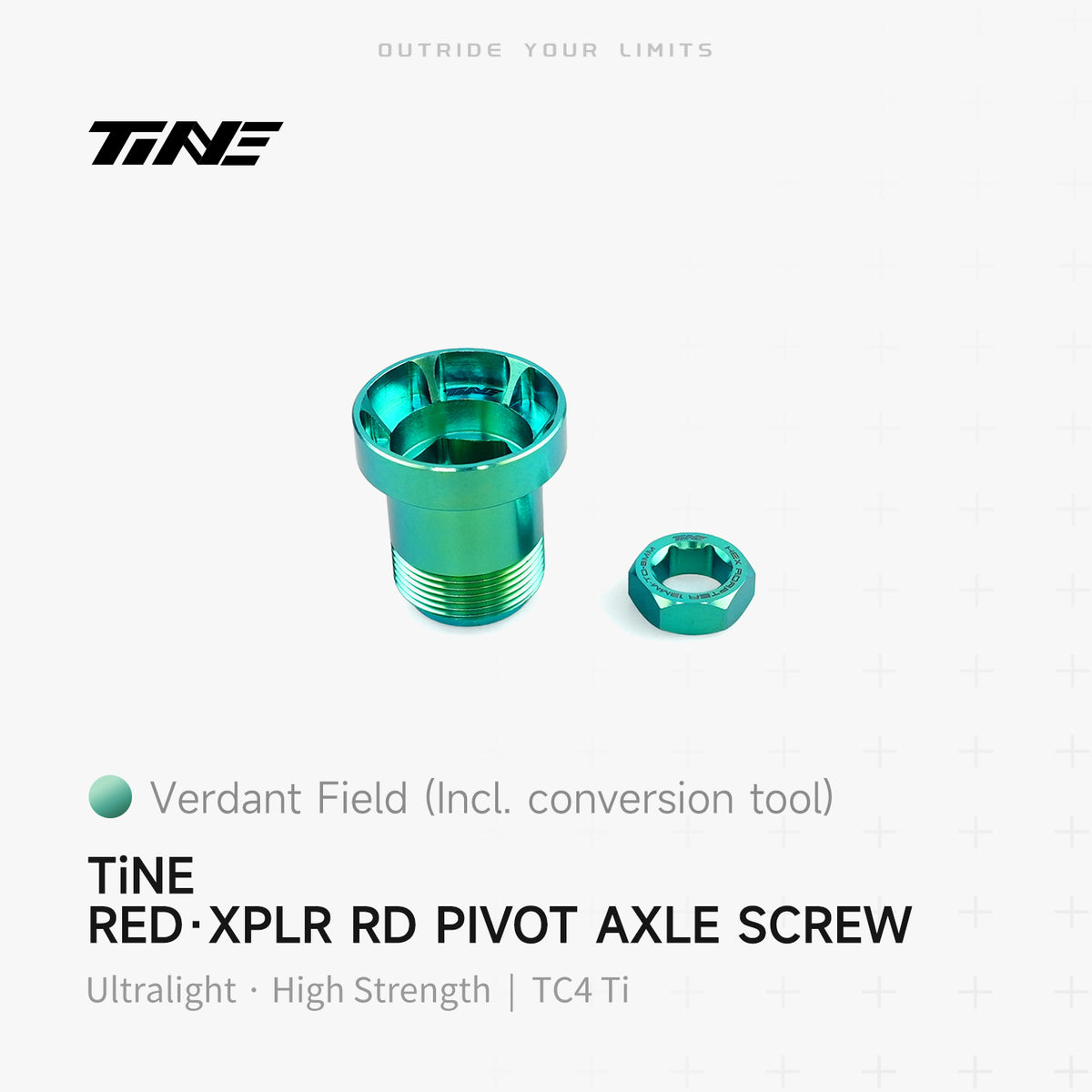 TiNE RED XPLR Titanium Rear Derailleur Pivot Axle Screw