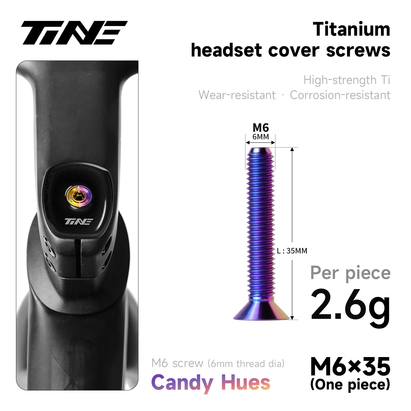 M6 · Head parts Titanium Alloy Screw | handlebar ultra-light modification parts